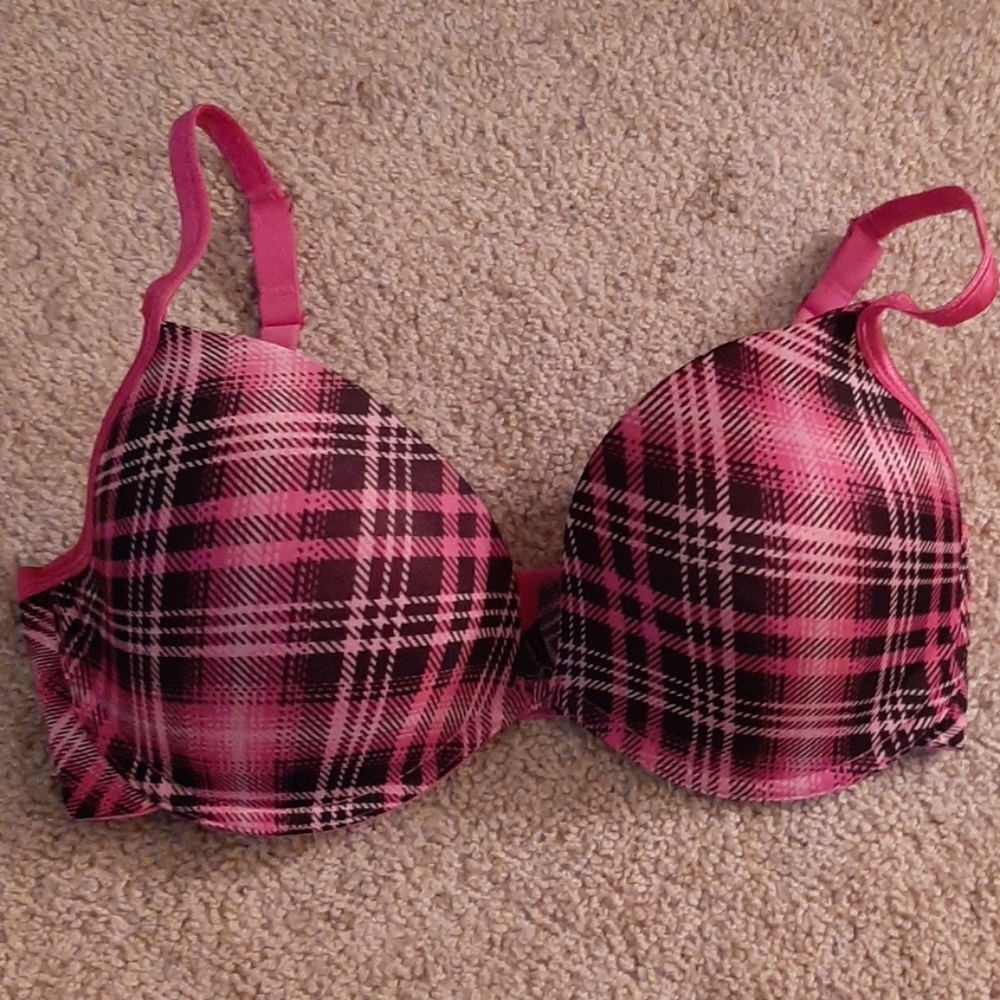 36DD Plaid Pink Bra